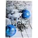 Bambelaa! 12 Stück Geschenktüten Weihnachten Geschenktaschen Groß Papiertüten Weihnachtstüten 157 g Papier Weiß Blau Glänzend (Ca. 25x8,5x34 cm)